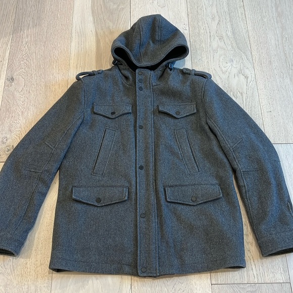 Black Rivet Men’s Wool Coat in Size XL - Picture 2 of 8